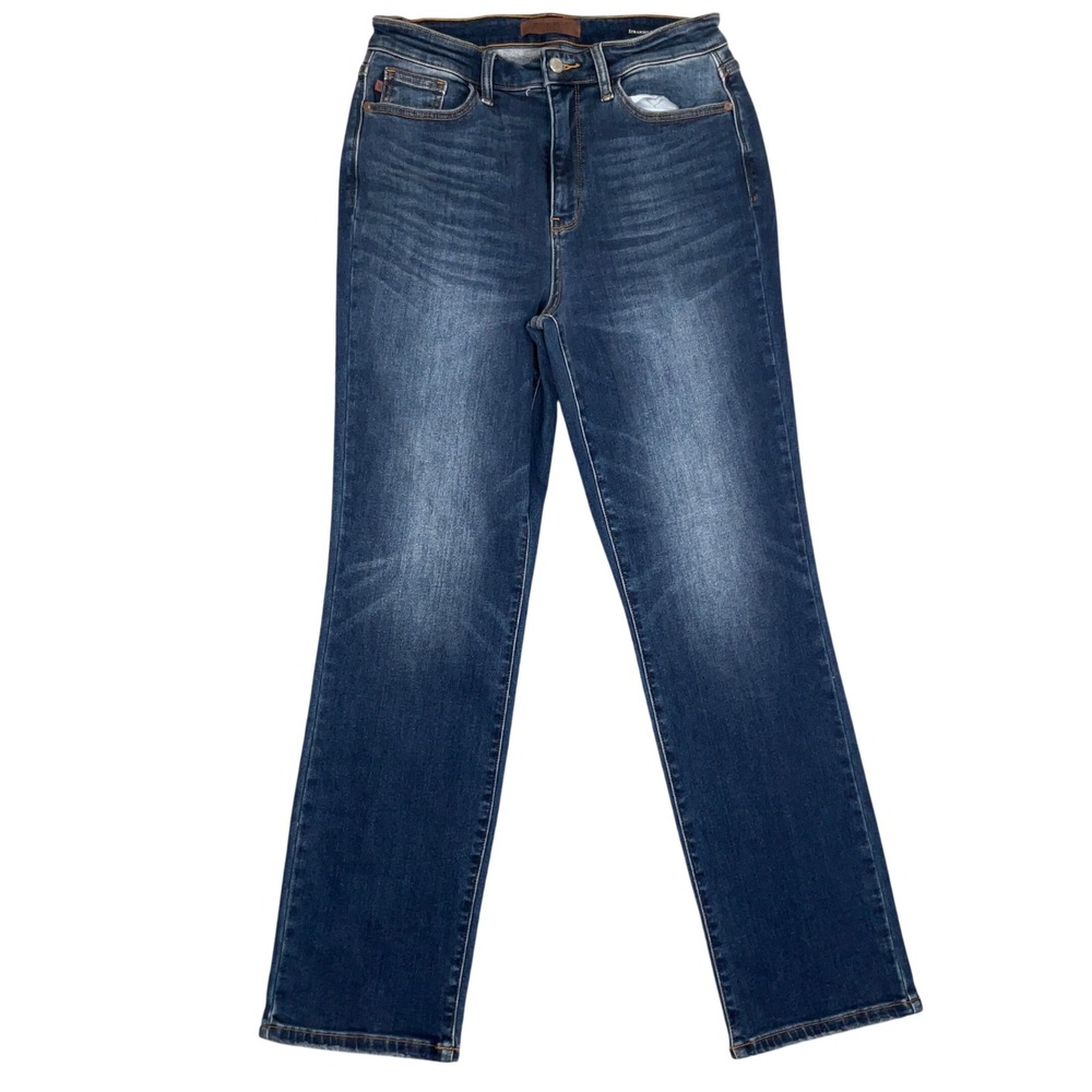 Judy Blue Jeans Womens 11/30 Indigo Fade Straight Fit JB82561DK Whisker Denim